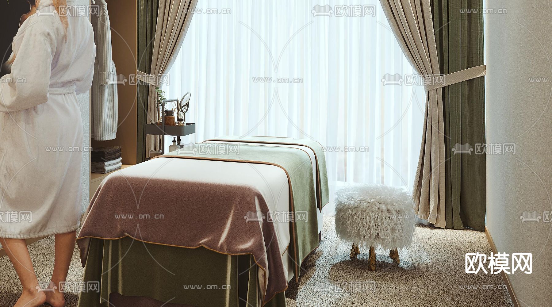 SPA 护理房 美容院3d模型下载（渲染图4）