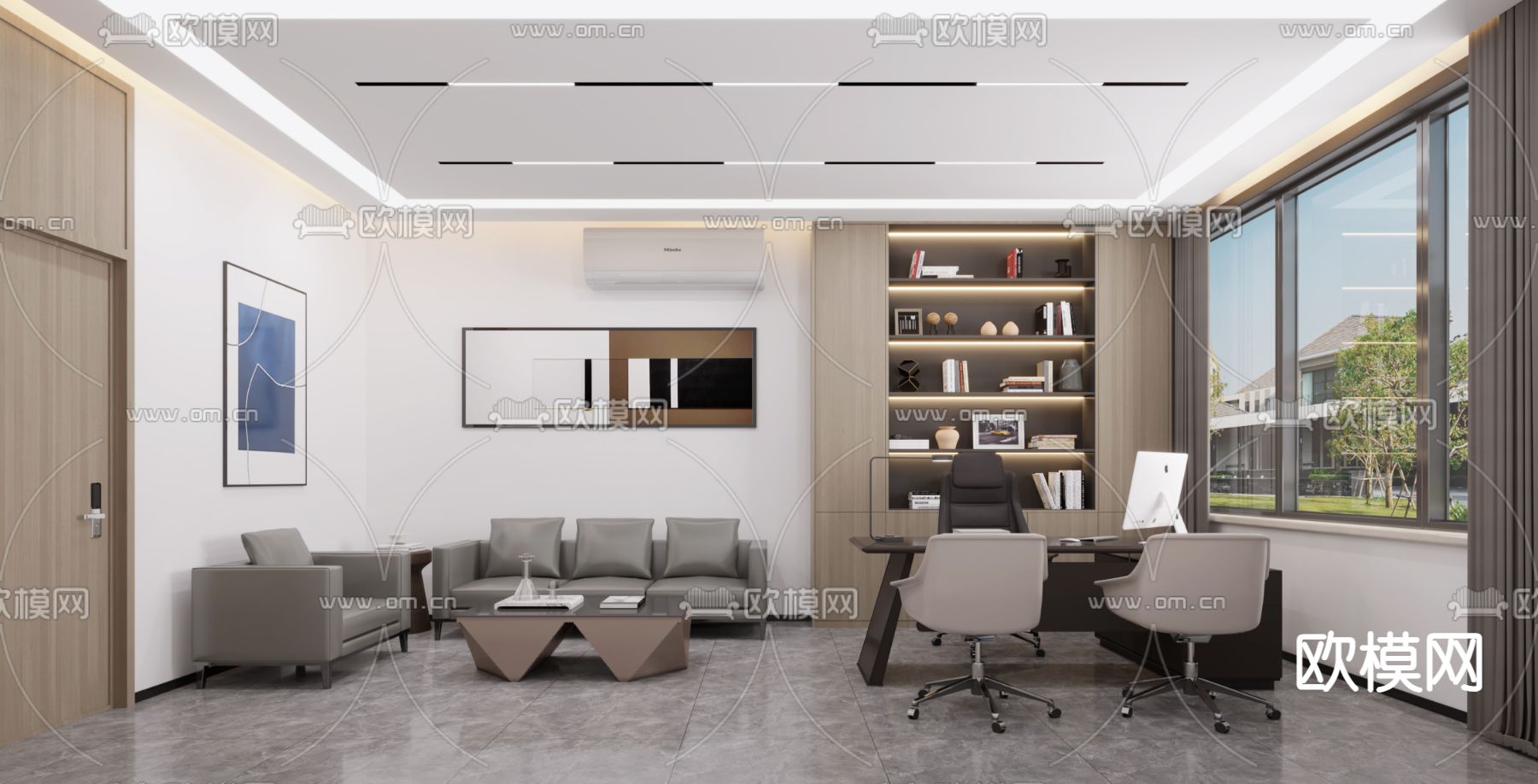 总经理室 董事长室3d模型下载
