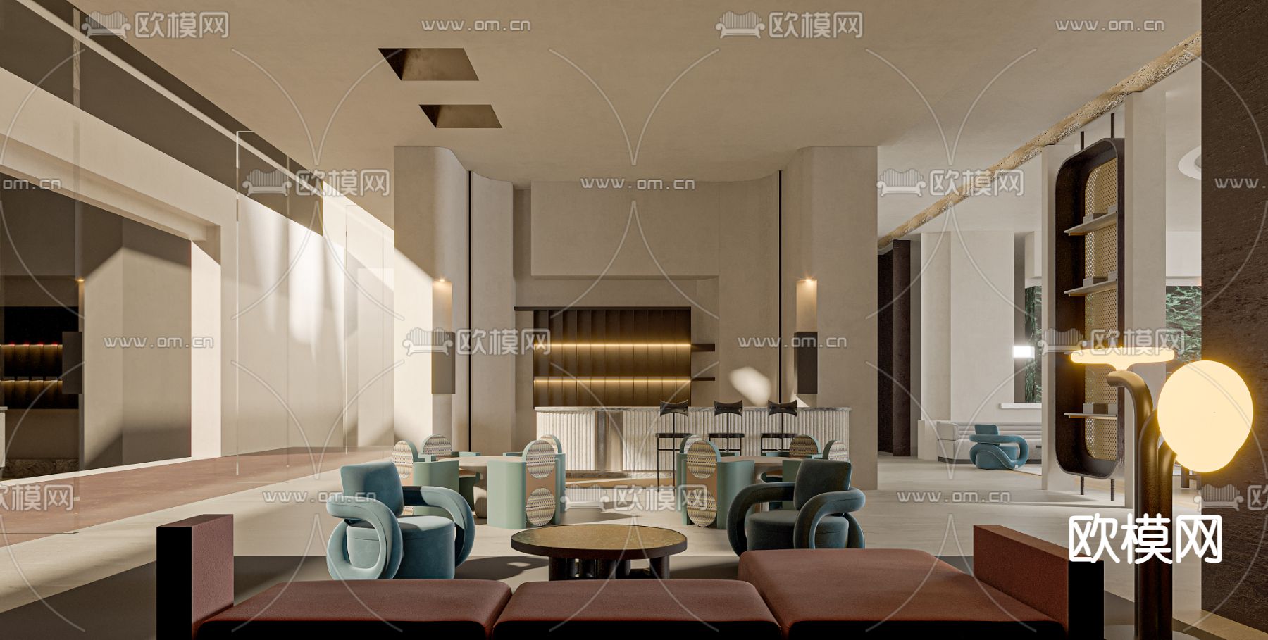 售楼处洽谈区 休息区3d模型下载