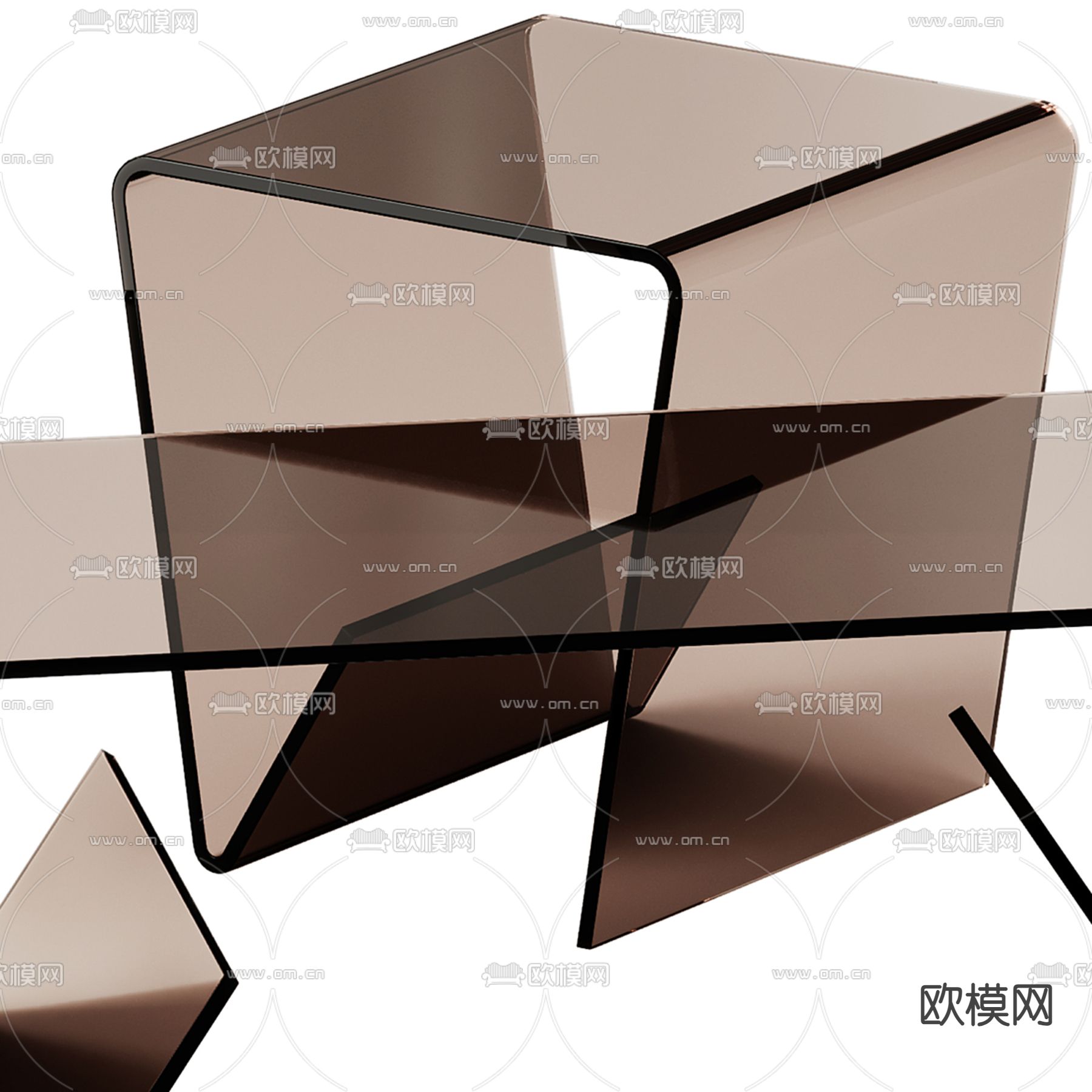 亚克力茶几3d模型下载（渲染图2）