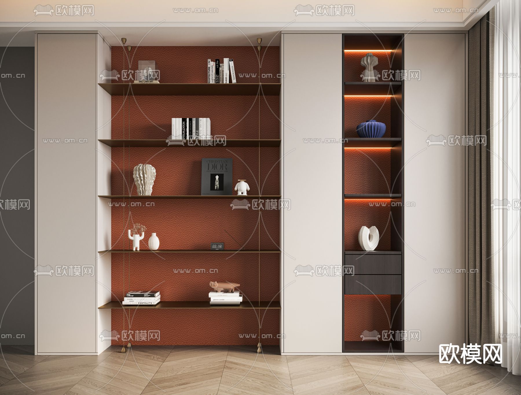 钢丝书架 置物架 陈列架3d模型下载