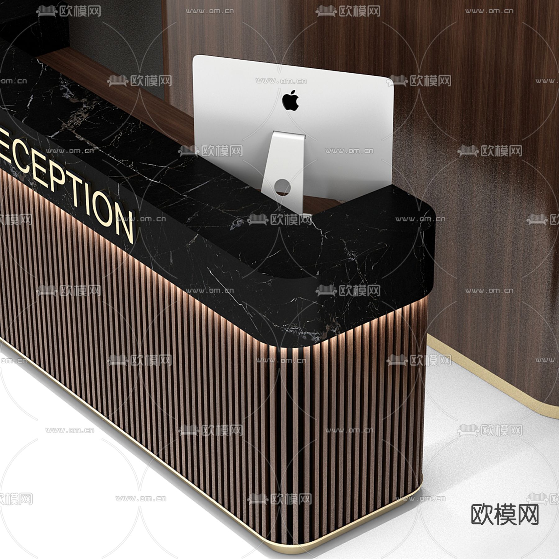 前台 服务台 接待台 咨询台3d模型下载（渲染图2）