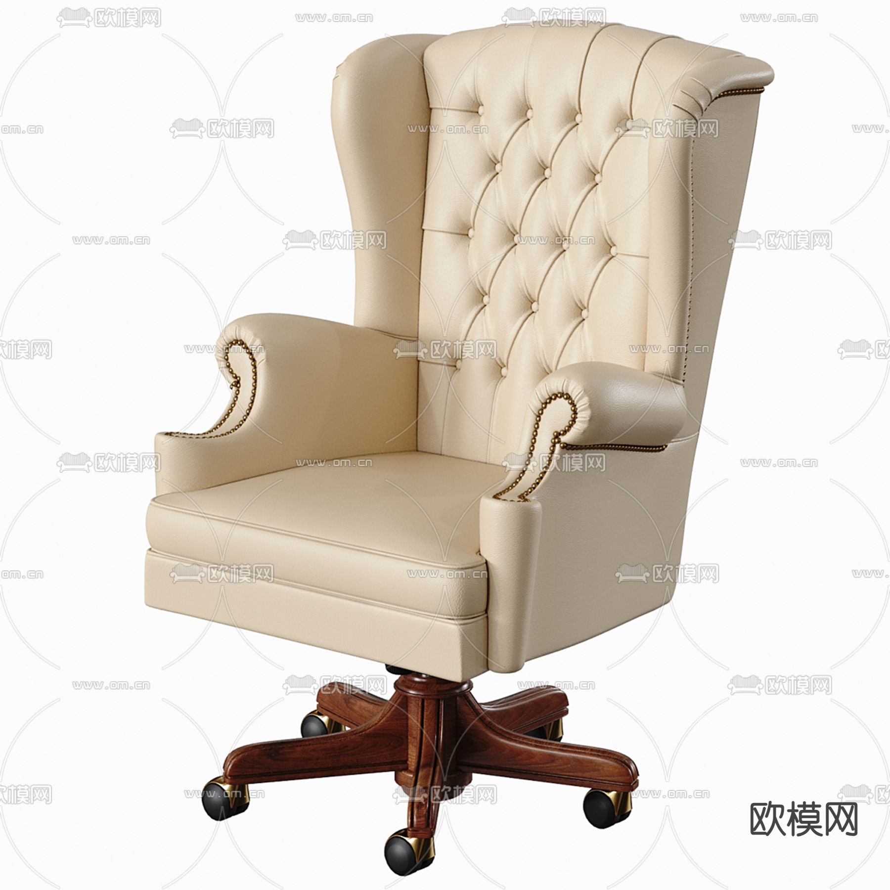 美式办公椅 大班椅 老板椅3d模型下载