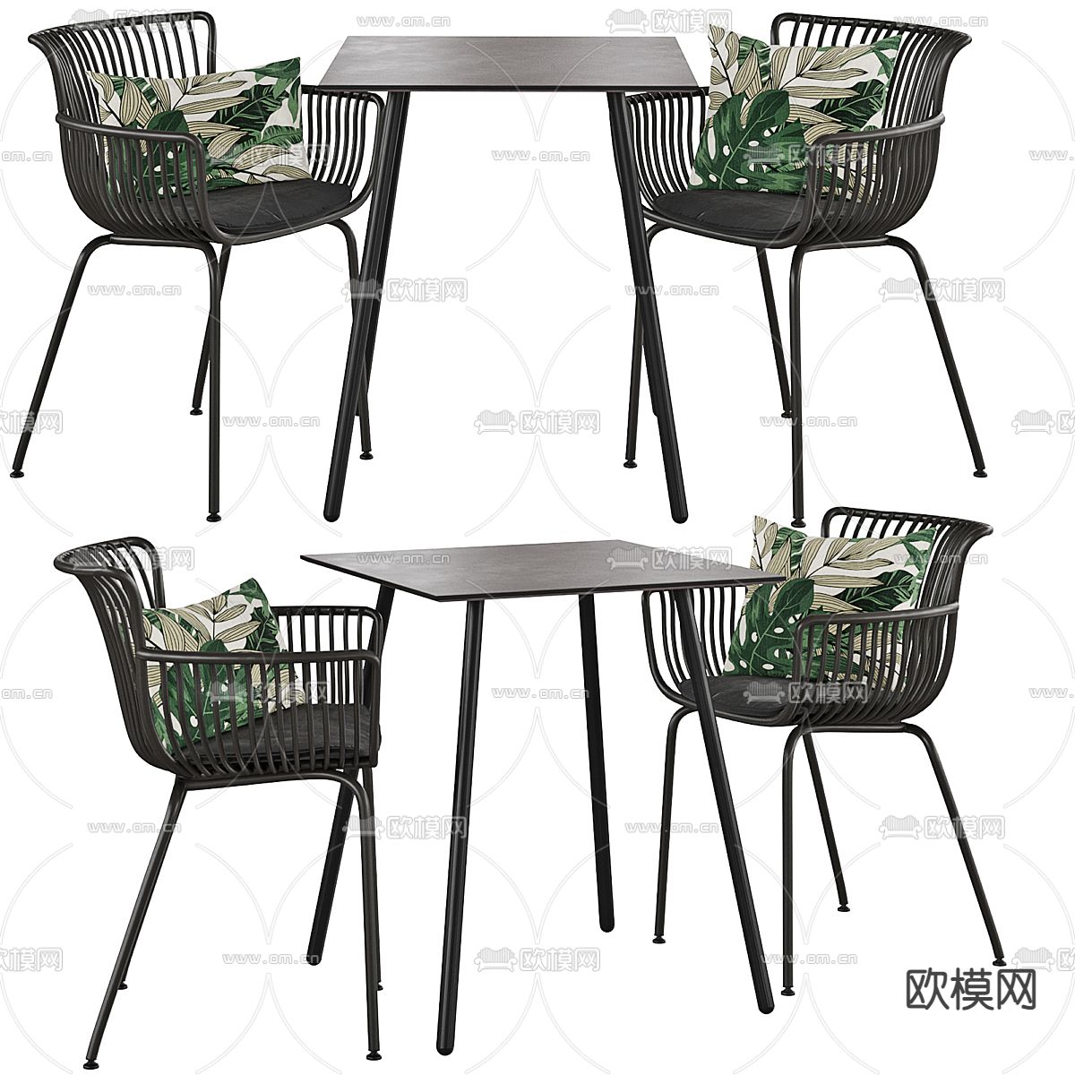 户外桌椅 休闲桌椅3d模型下载