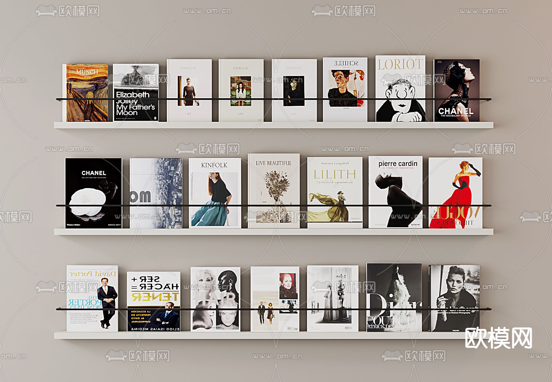 书籍 图书 报刊 杂志3d模型下载