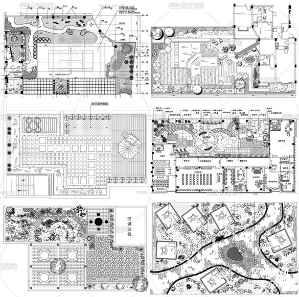 屋顶花园天台景观花园私家花园设计CAD施工下载(渲染图4)