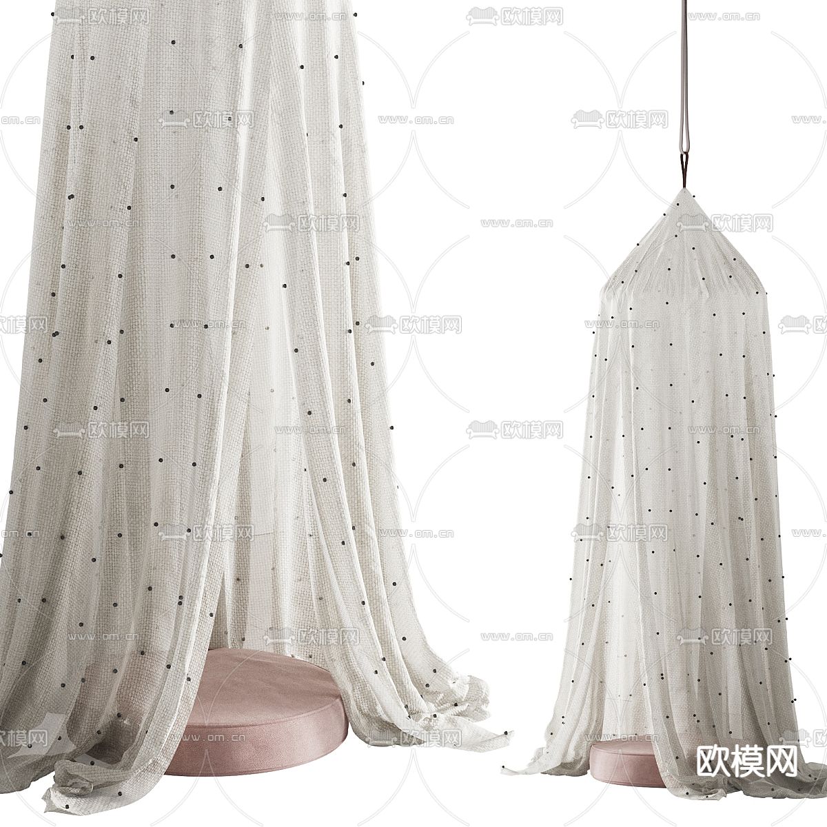 床幔 帷幔 幔纱3d模型下载（渲染图2）