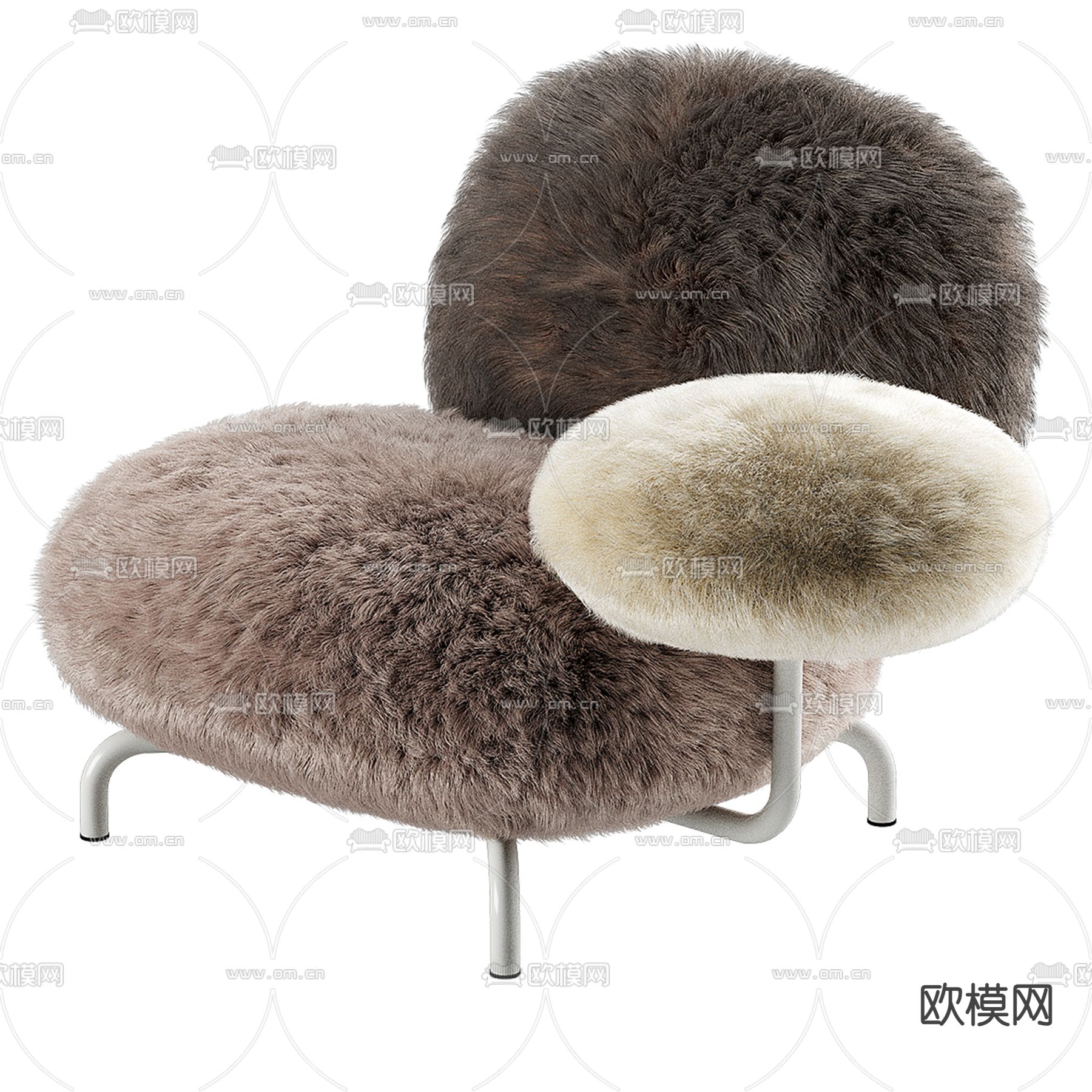 Edra 沙发椅 毛绒沙发3d模型下载（渲染图2）