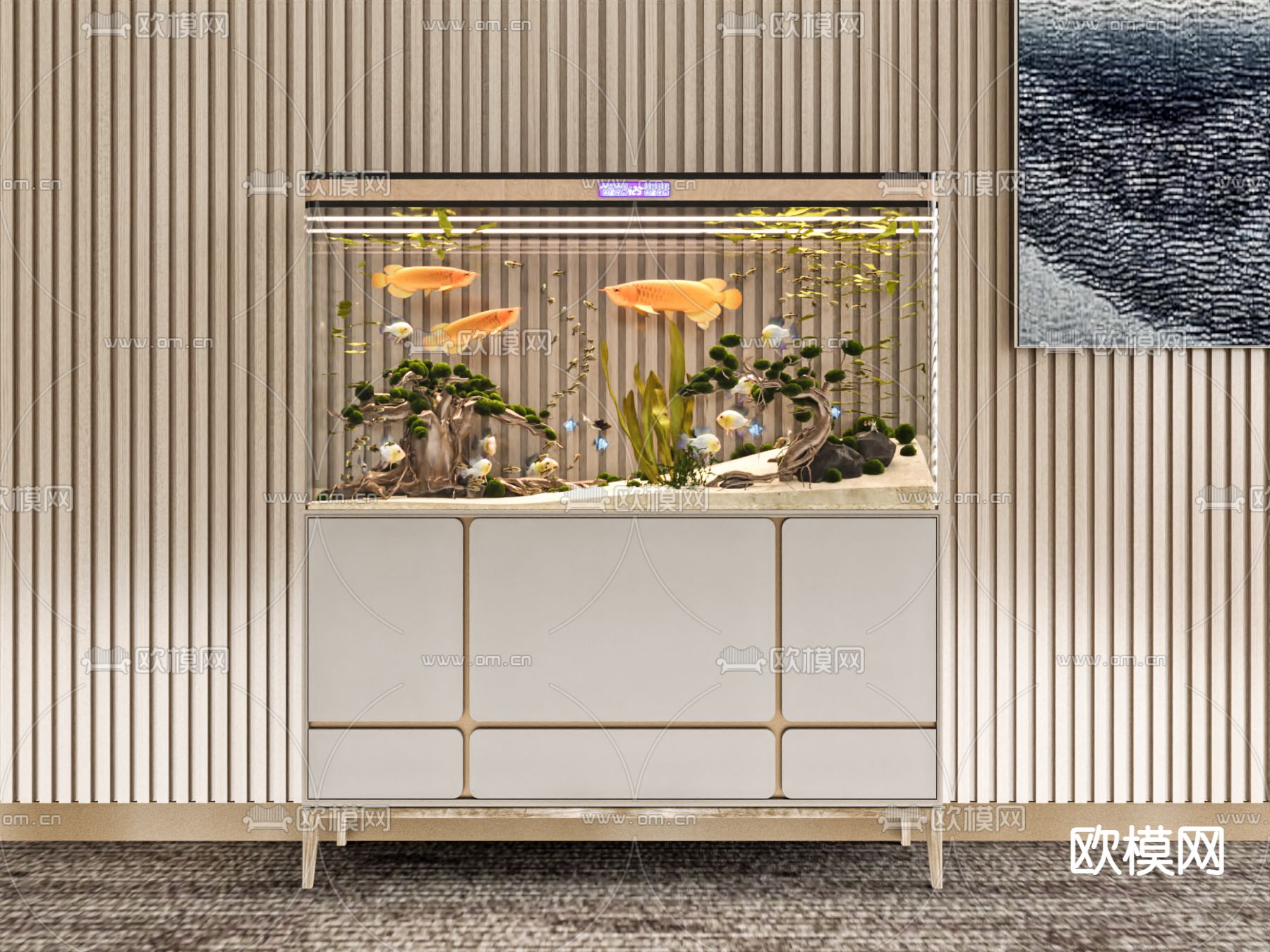 鱼缸 水族su模型下载（渲染图1）