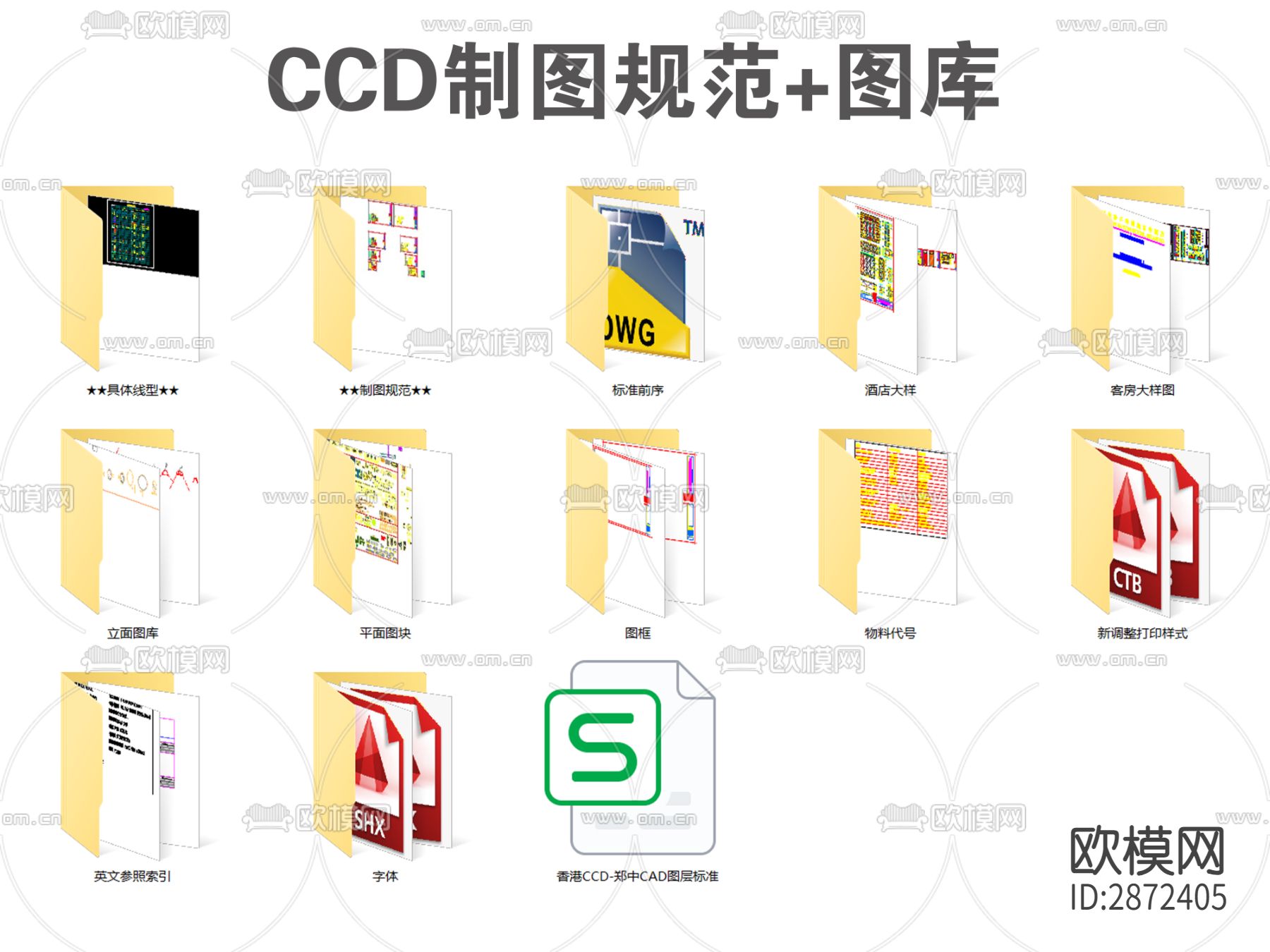 2023最新CAD制图规范模板图例cad图库下载（渲染图4）
