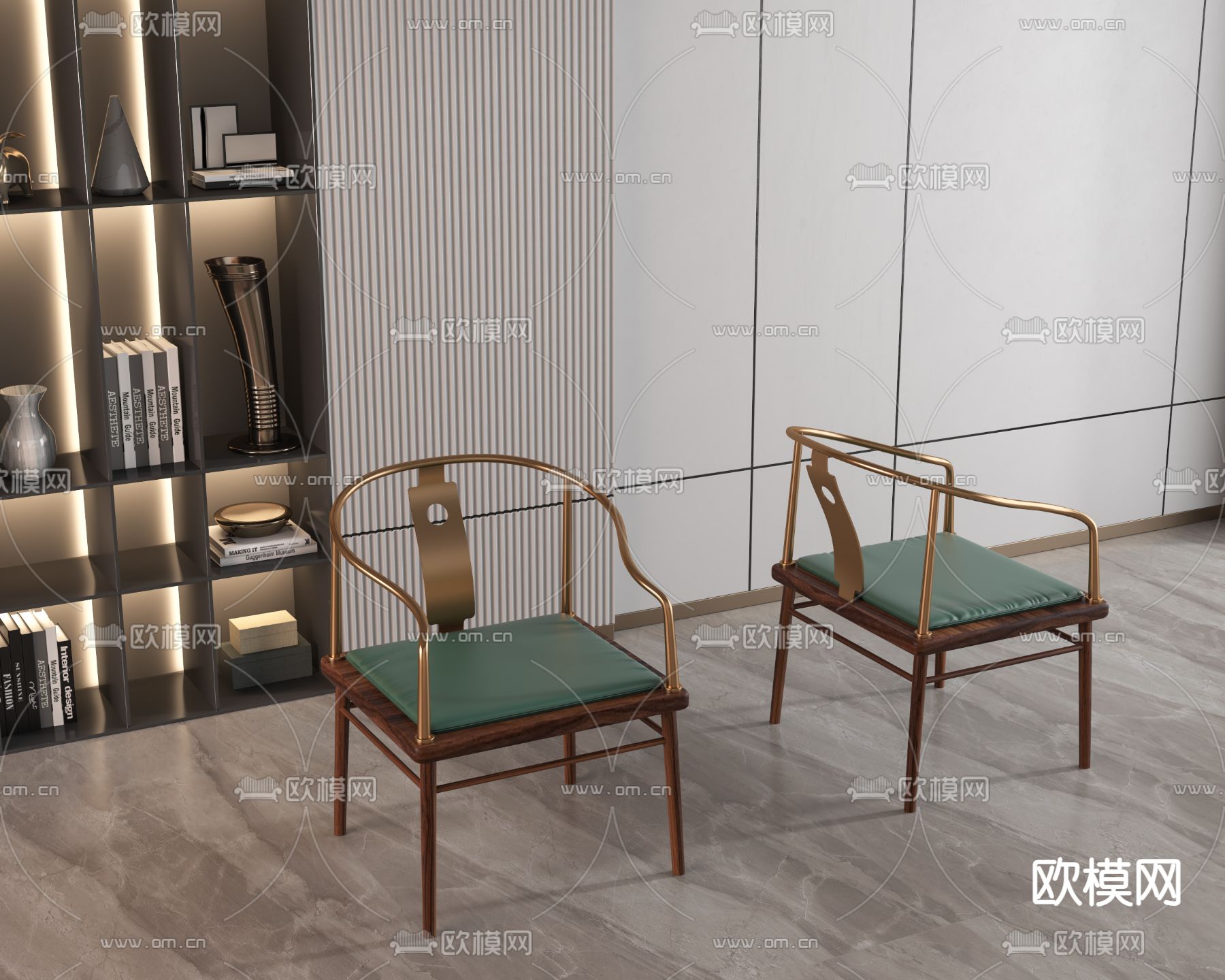 新中式椅子 圈椅3d模型下载