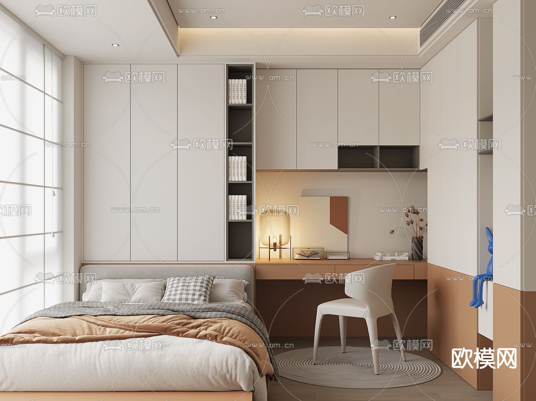 榻榻米卧室 次卧3d模型下载