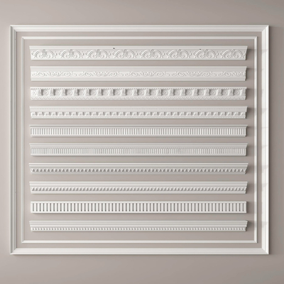  法式石膏线 石膏线 角线su模型 