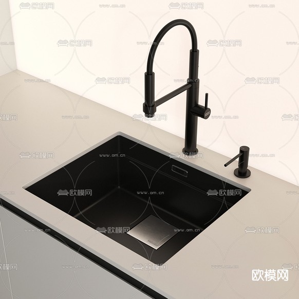 橱柜 中岛台3d模型下载(渲染图4)