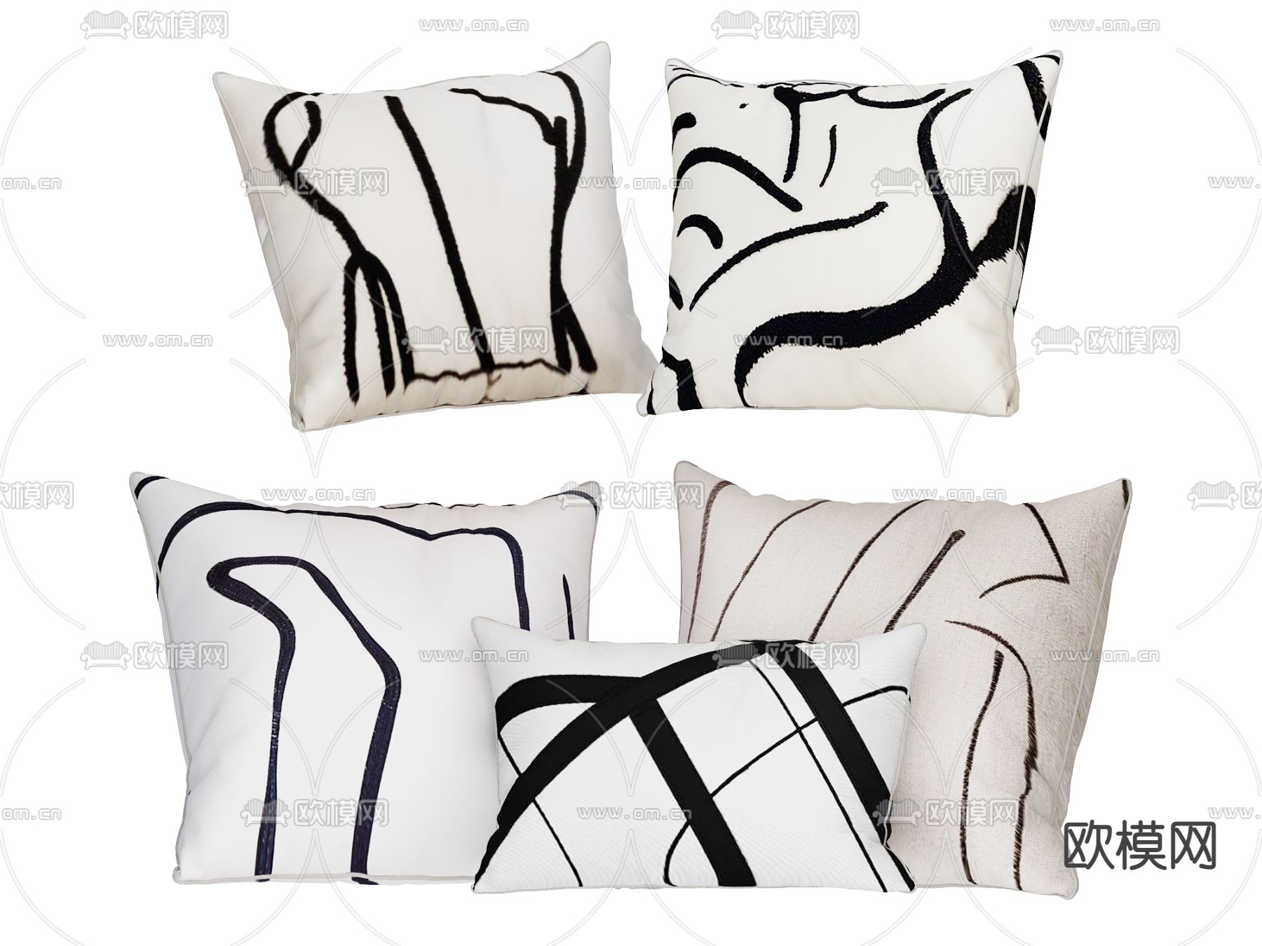 靠枕 抱枕 方枕 枕头3d模型下载