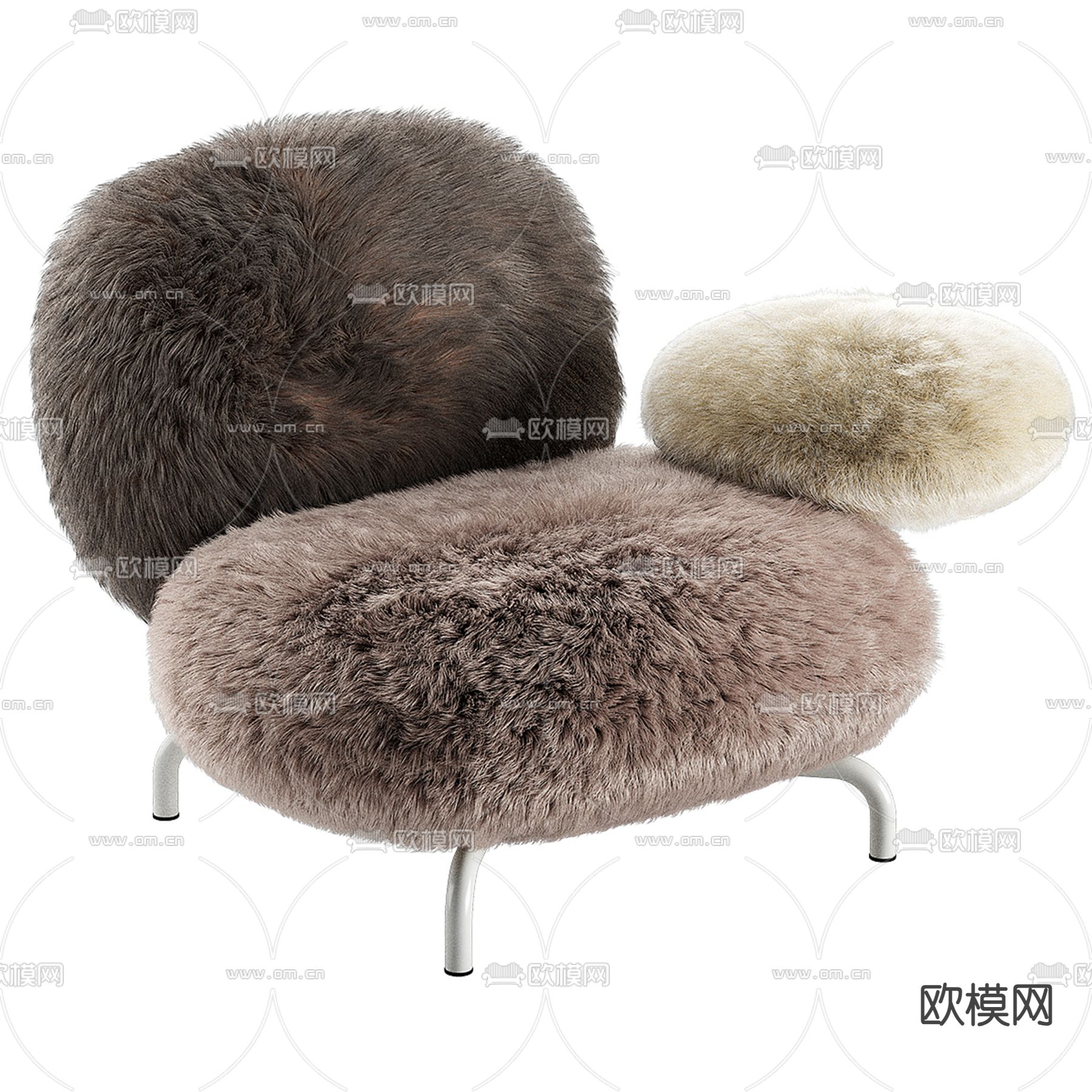 Edra 沙发椅 毛绒沙发3d模型下载（渲染图1）