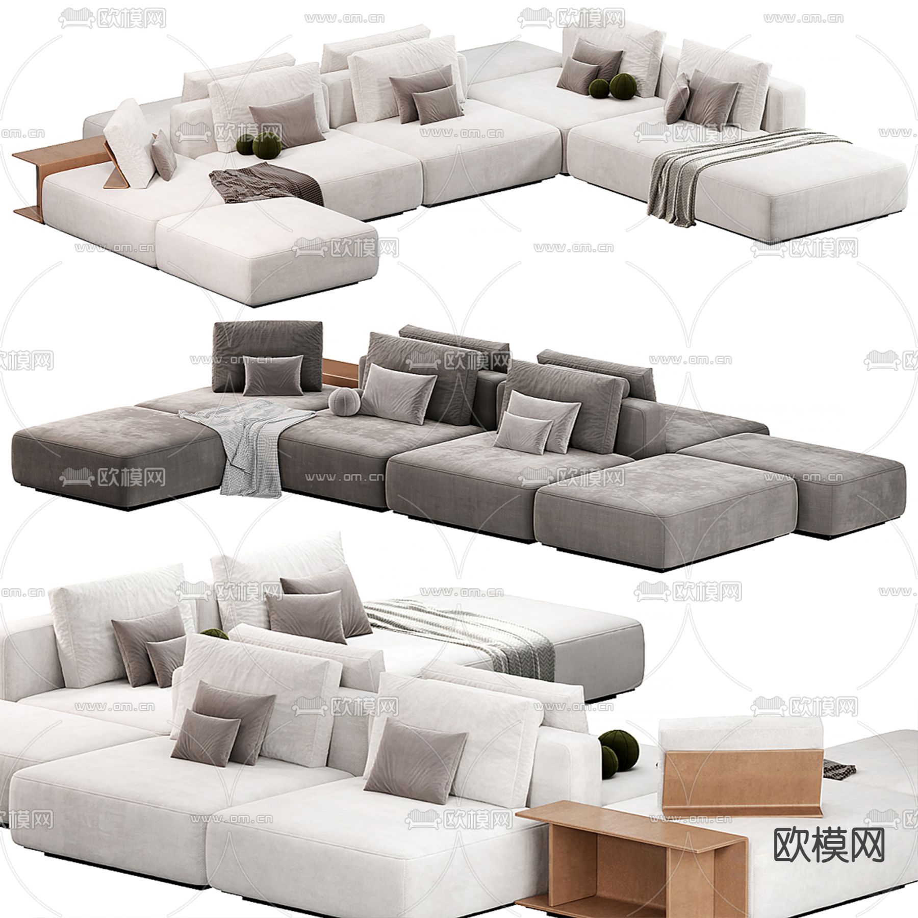 Poliform 模块沙发3d模型下载（渲染图3）