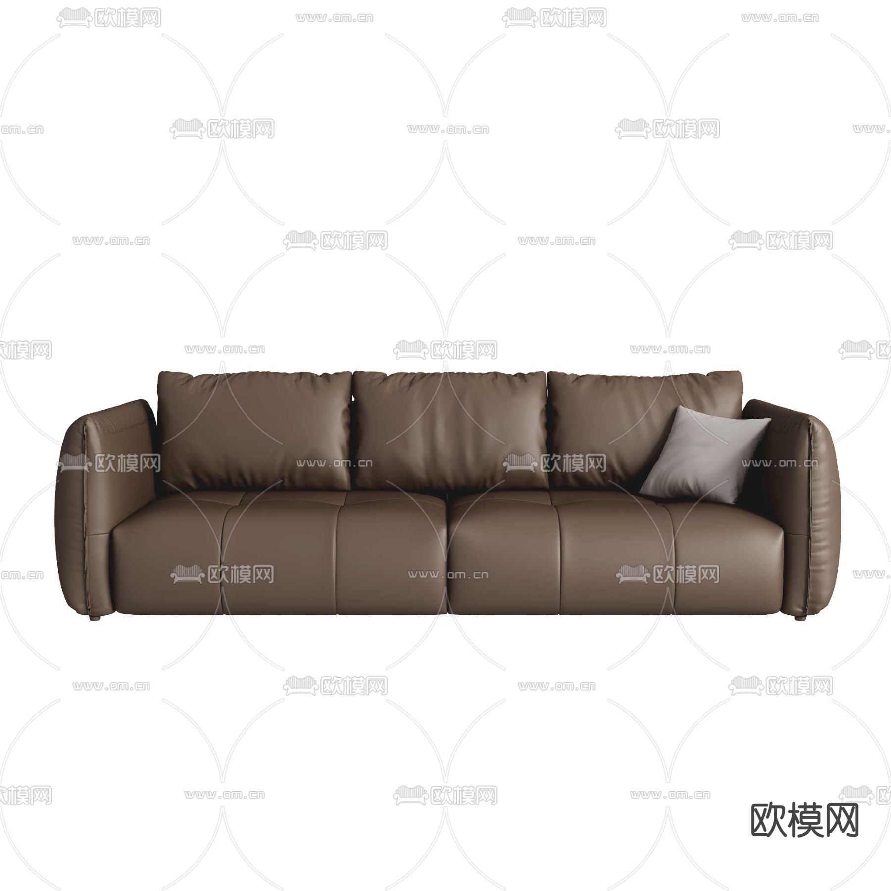 皮革沙发免费3d模型下载_ID14284095_3dmax免费模型-欧模网