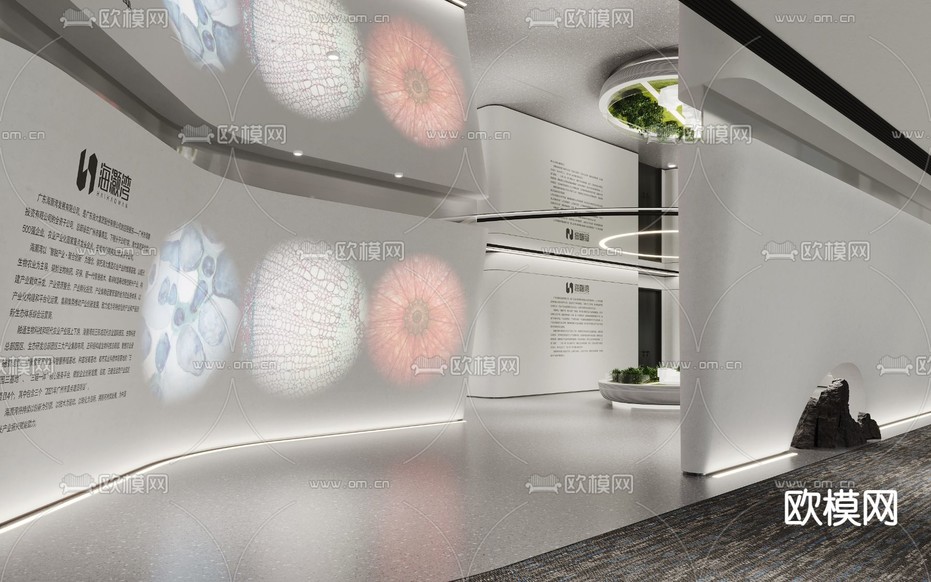 售楼部 文化墙3d模型下载
