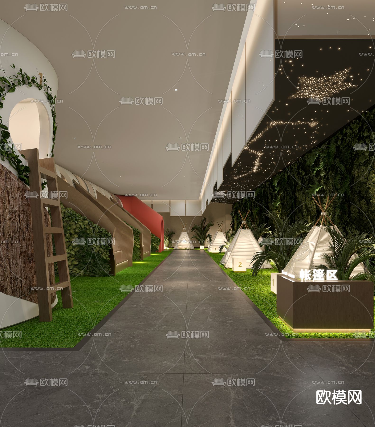 室内游乐场3d模型下载