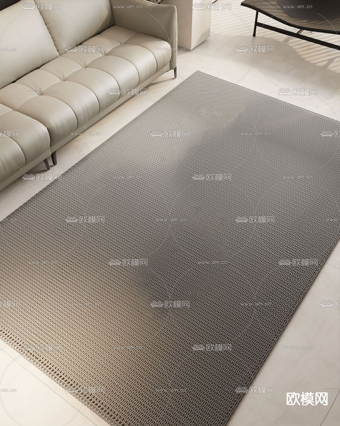 现代地毯su模型下载（渲染图1）