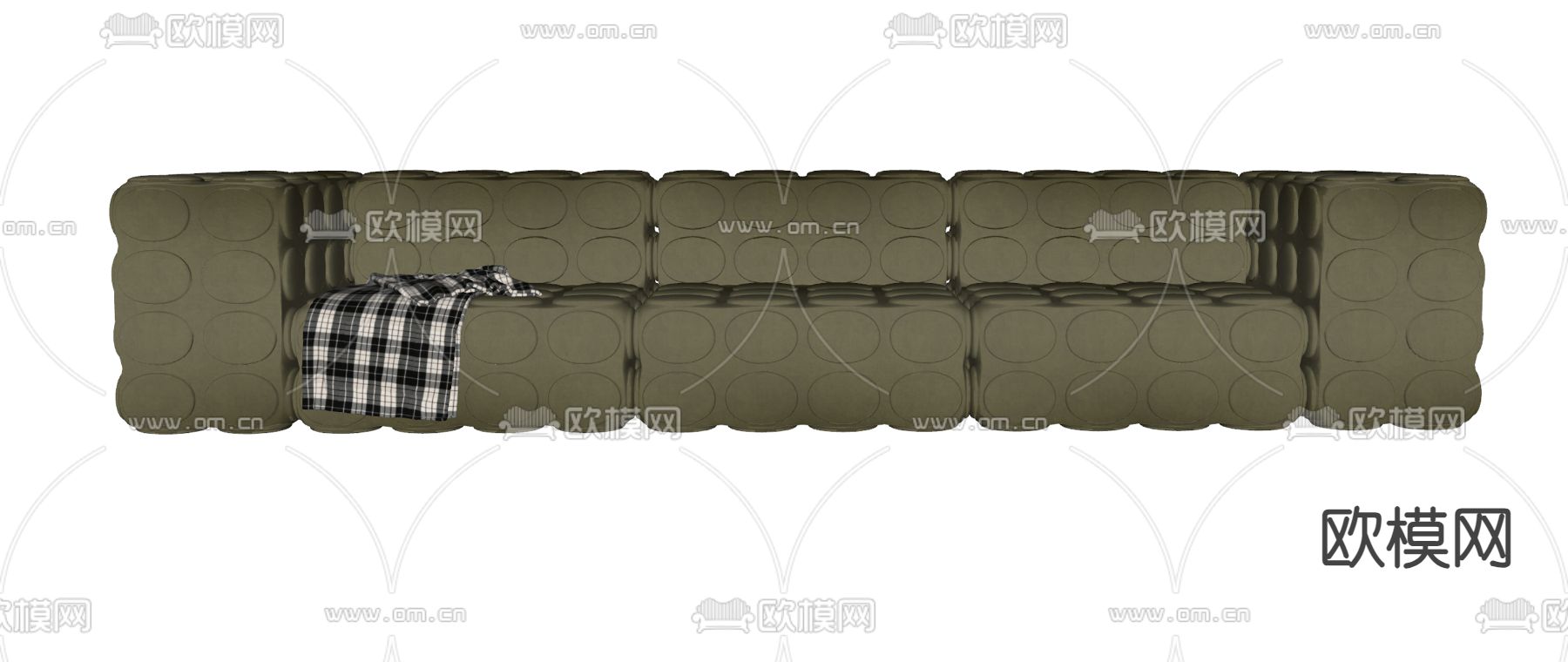 多人沙发su模型下载（渲染图2）