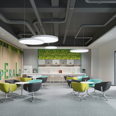  办公茶水间 休息区su模型 