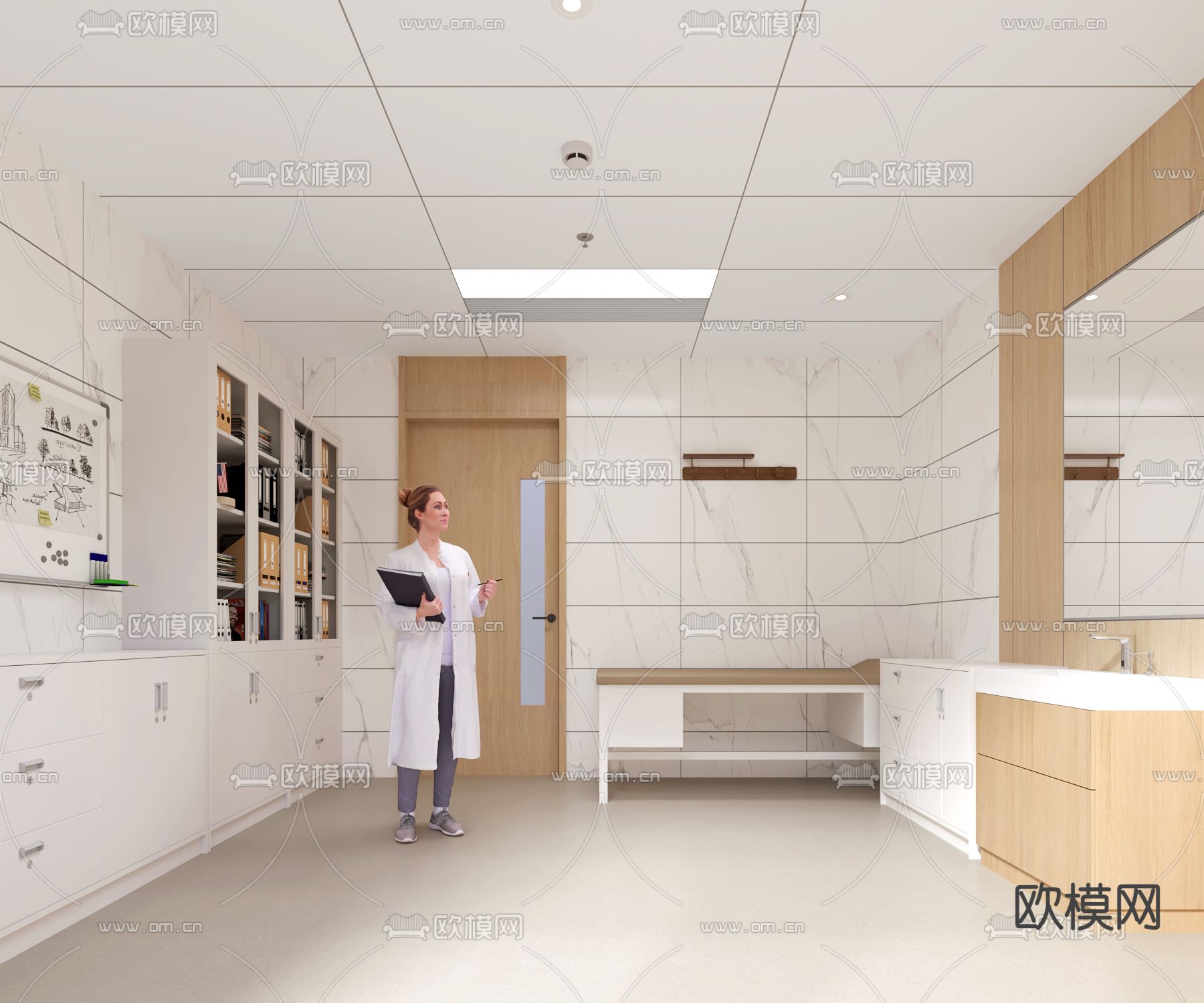 医院门诊 处置室 治疗室su模型下载（渲染图1）