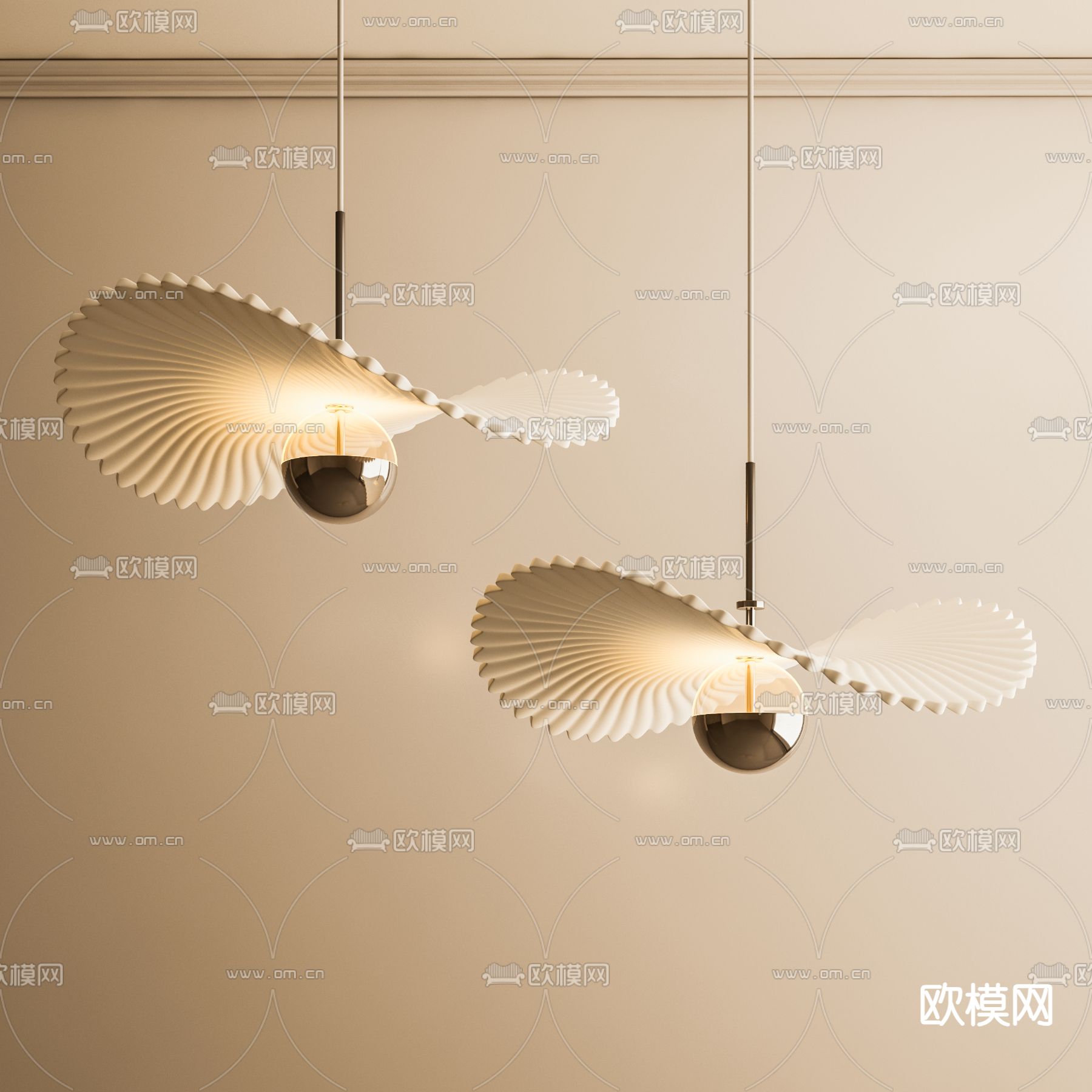 艺术吊灯3d模型下载