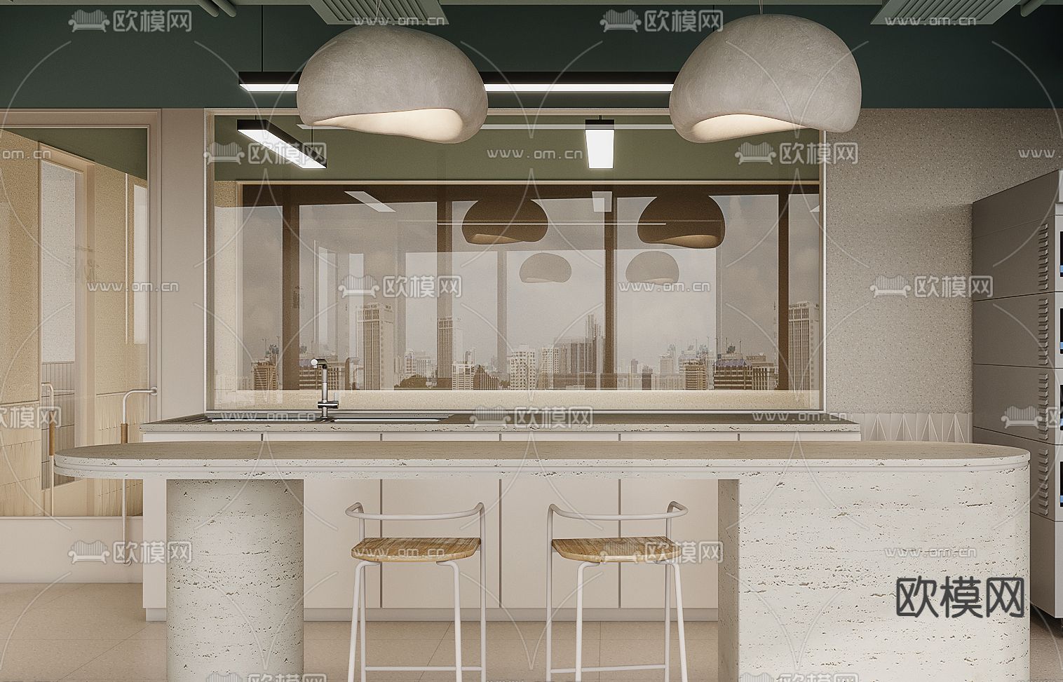 面包店 烘焙室3d模型下载（渲染图1）