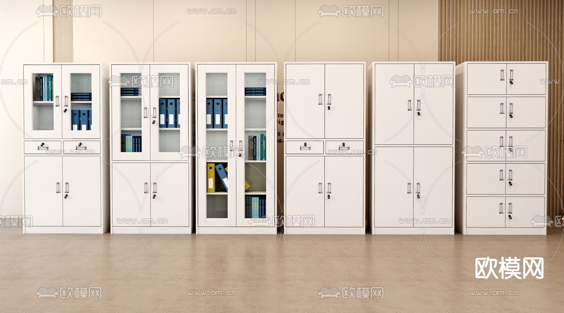 档案柜 文件柜 储物柜3d模型下载