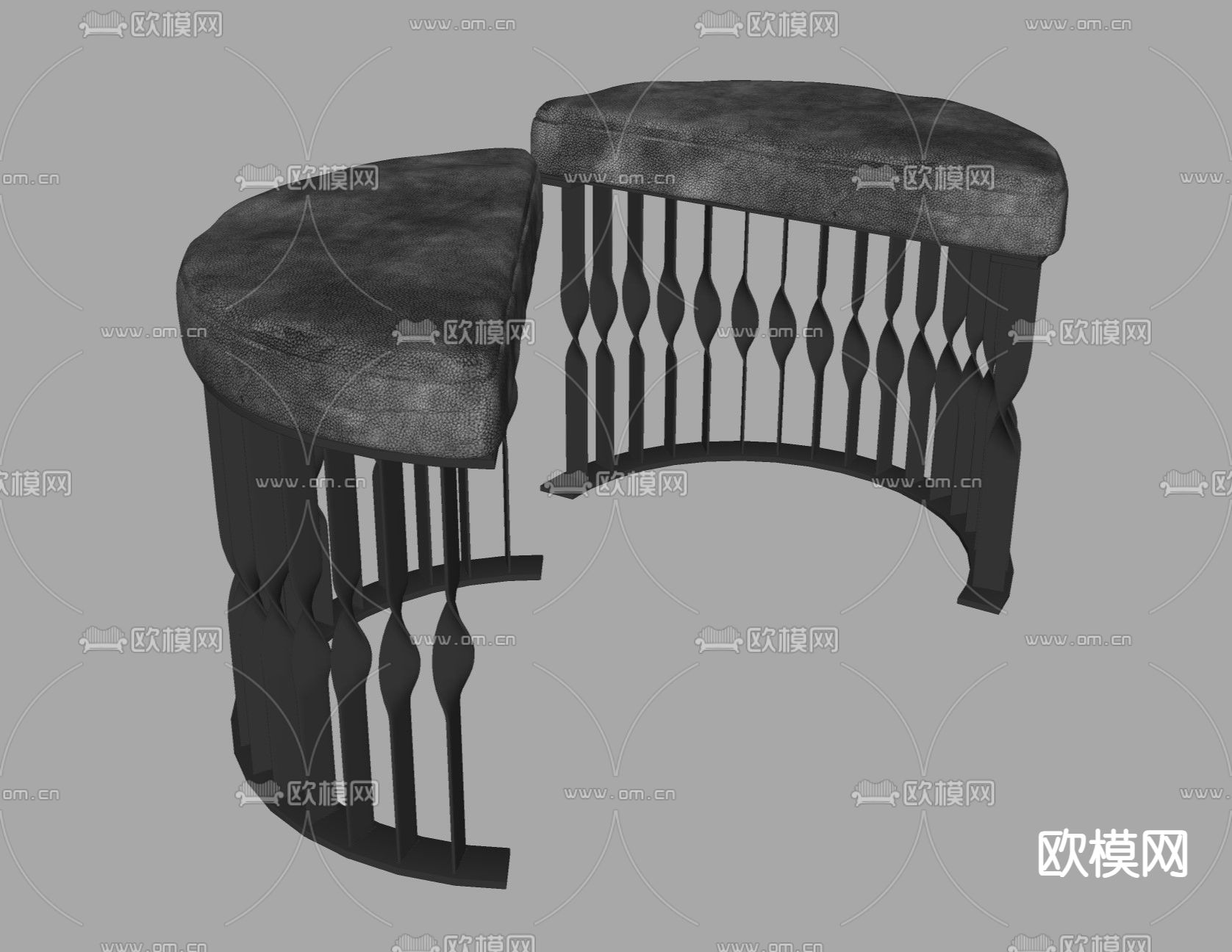 凳子 矮凳su模型下载（渲染图2）