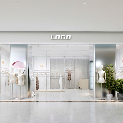  现代女装店su模型 