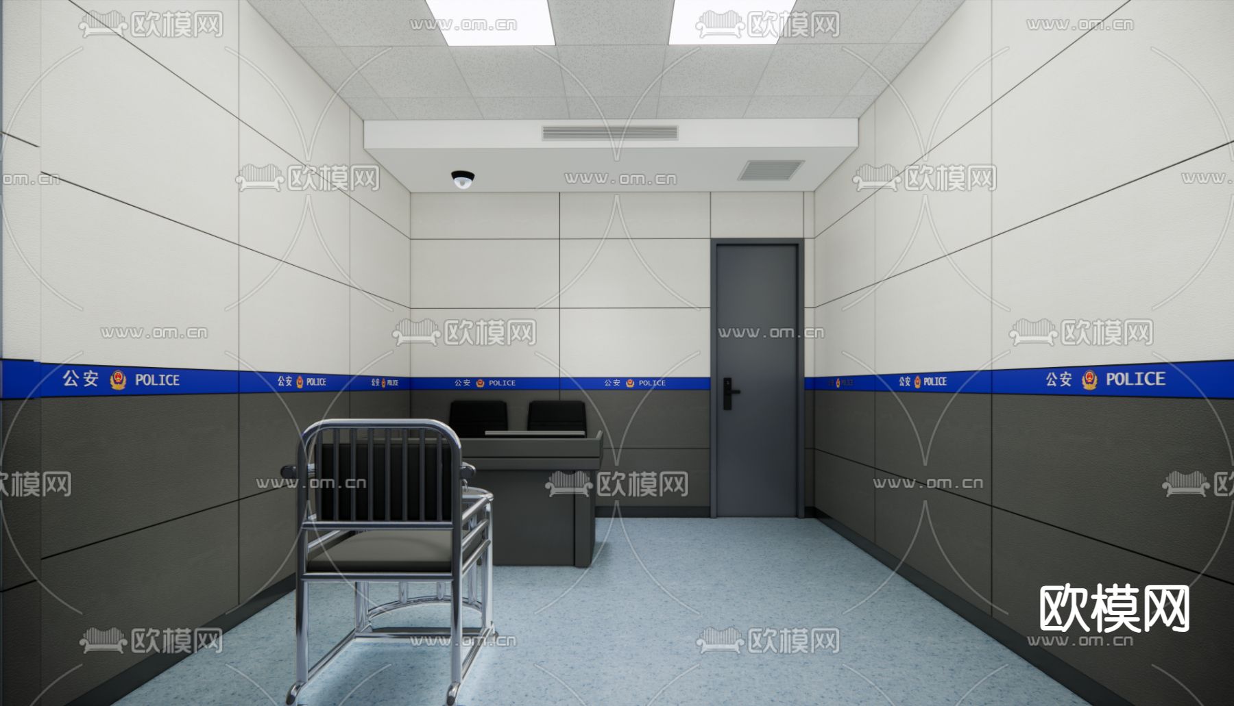 公安局 审讯室su模型下载_ID14299755_sketchup模型下载-欧模网