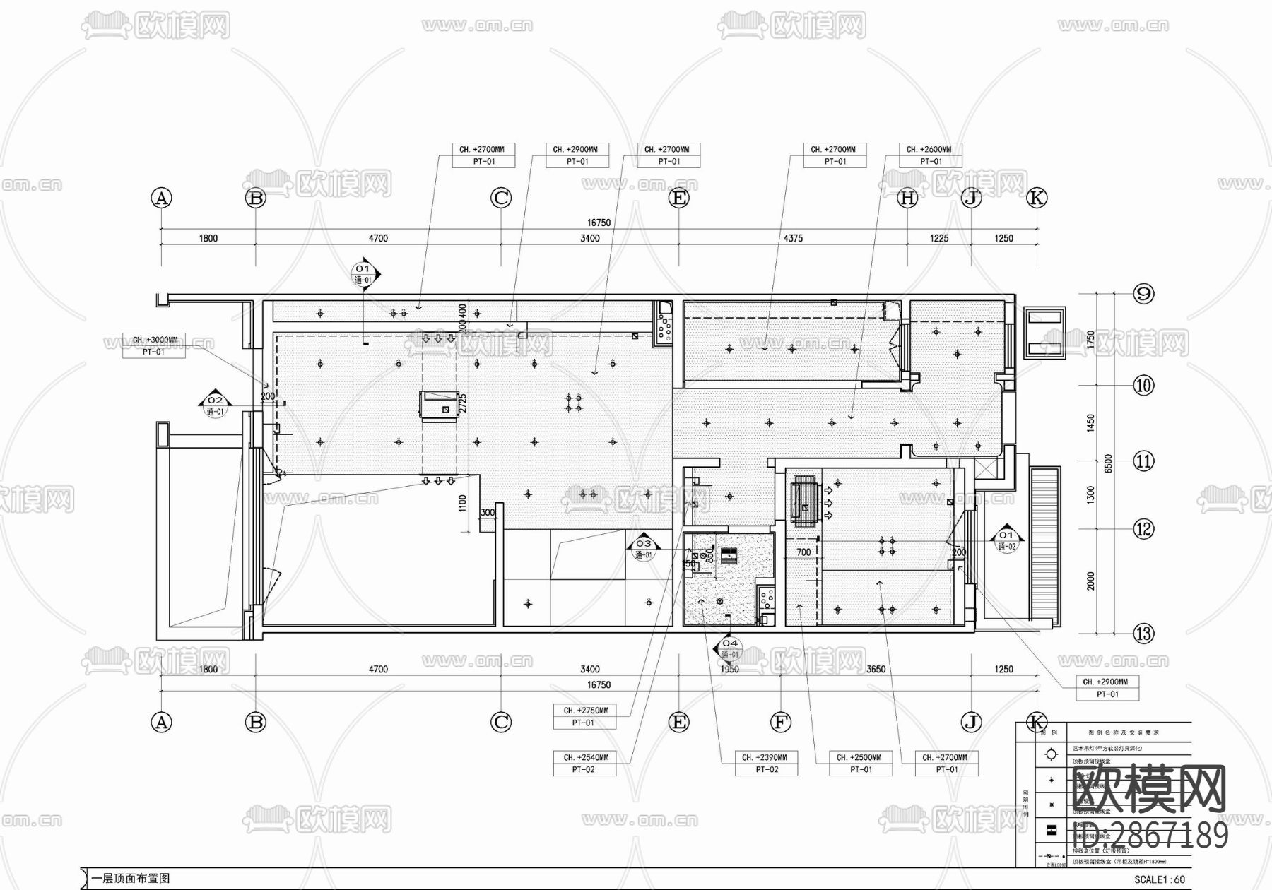 四层小别墅家装CAD施工图下载（渲染图7）