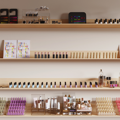  美甲用品 化妆品su模型 