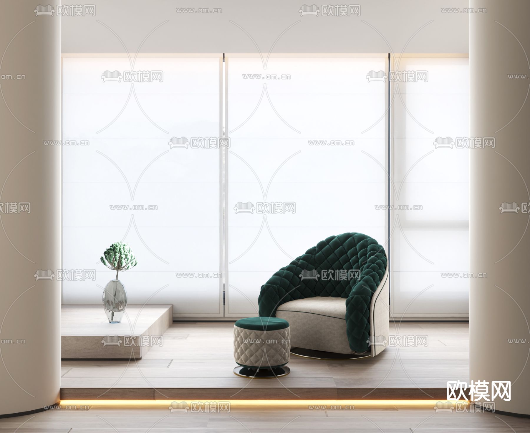 轻奢沙发椅 休闲椅3d模型下载