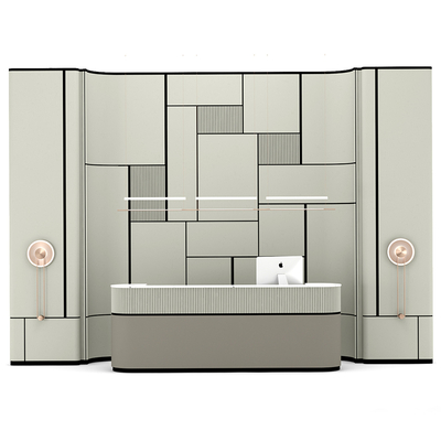  现代办公前台su模型 