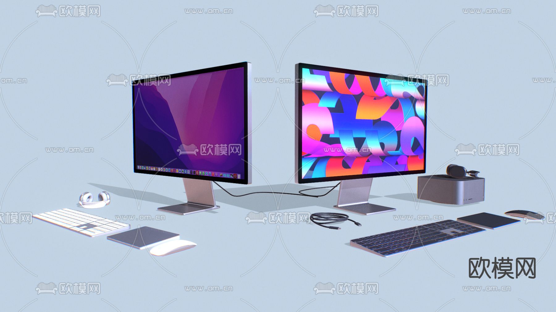 苹果台式电脑su模型下载（渲染图1）