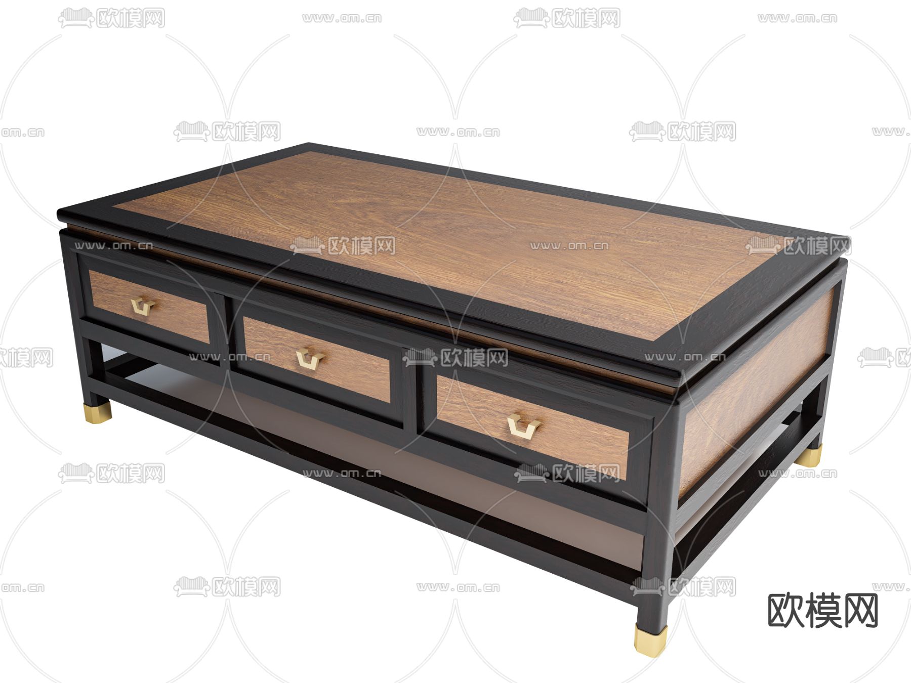 新中式茶几3d模型下载