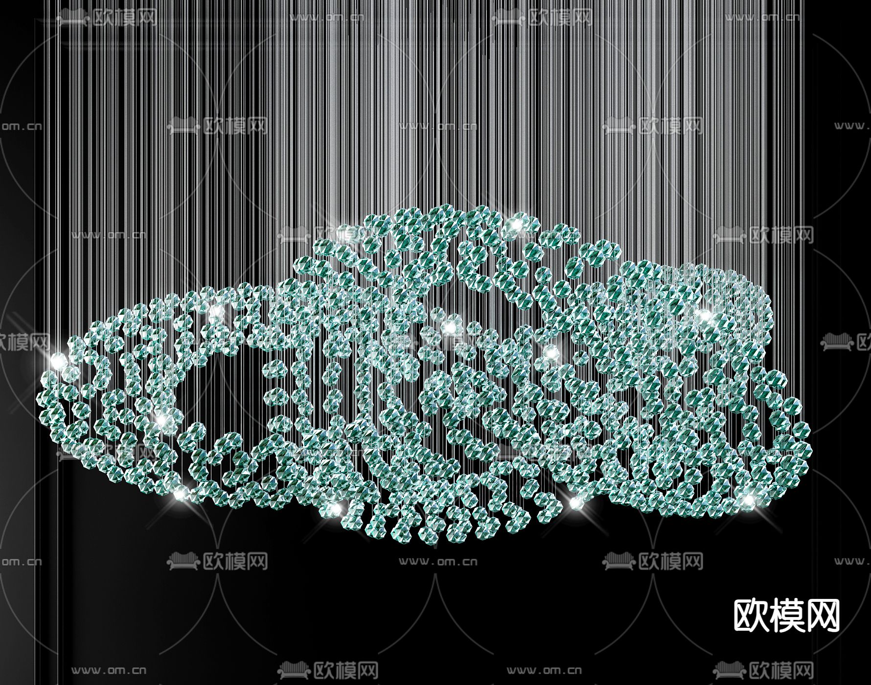 水晶吊灯 大堂吊灯 装饰大吊灯3d模型下载