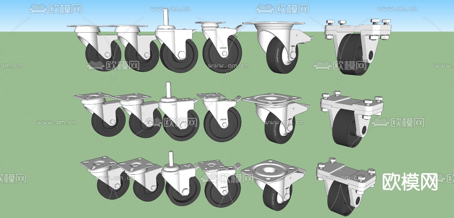 万象轮子su模型下载（渲染图2）