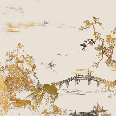  中式水墨山水壁纸 