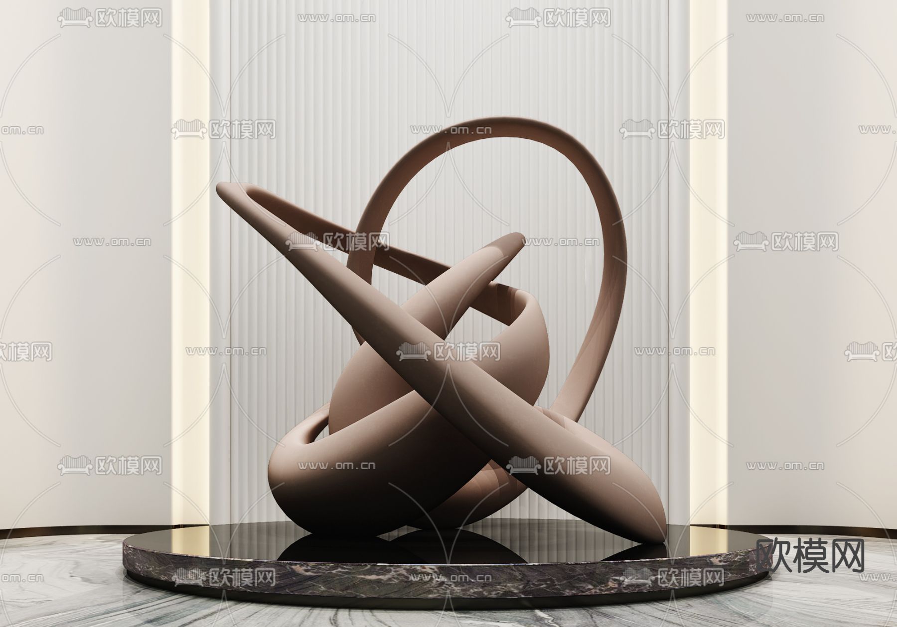 艺术装置 大堂雕塑3d模型下载