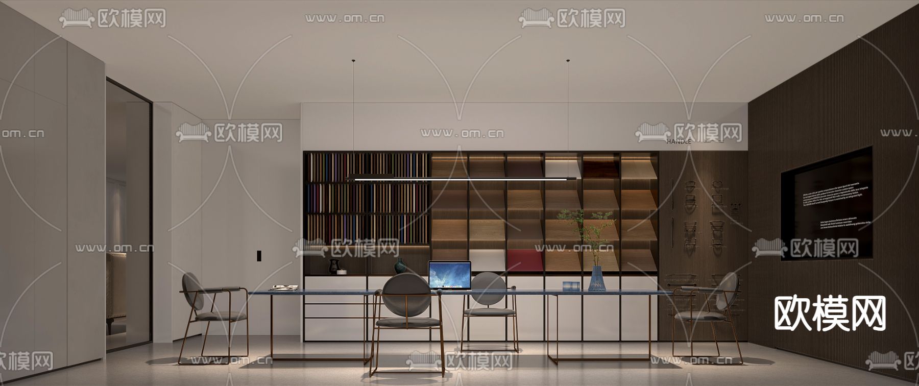 洽谈室 接待室3d模型下载（渲染图1）