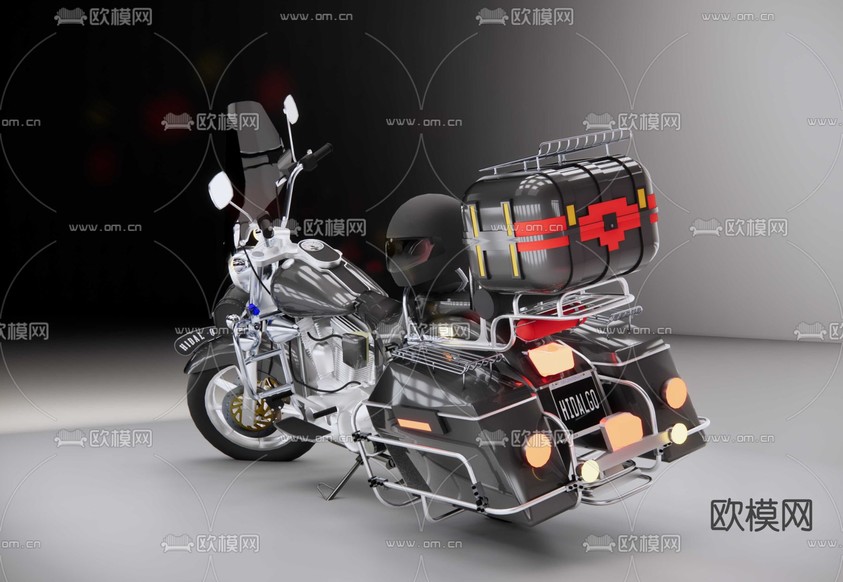 摩托车 大滑翔su模型下载(渲染图3)