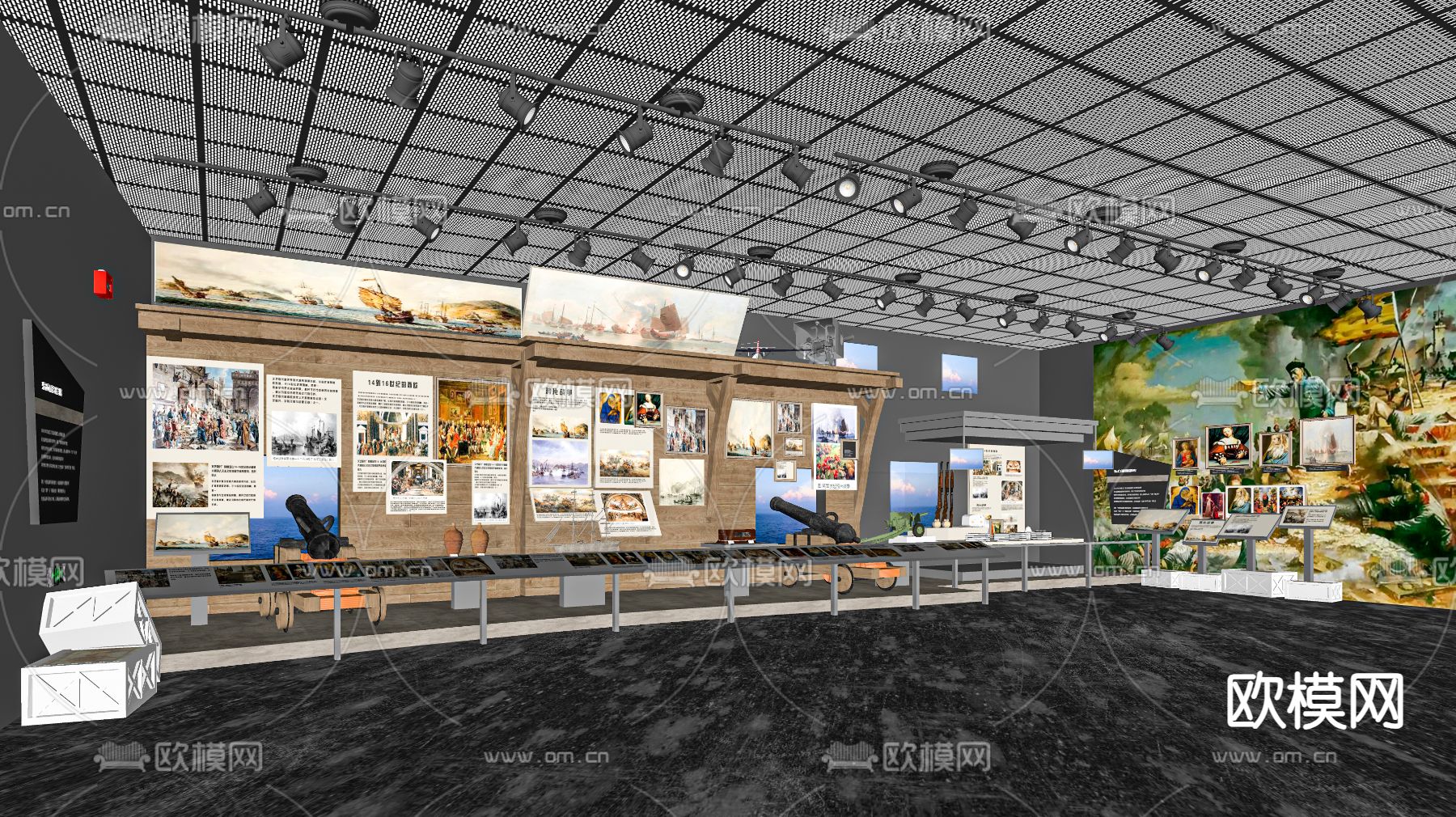 现代博物馆su模型下载（渲染图2）