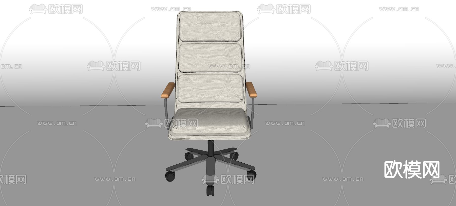 现代办公椅su模型下载（渲染图2）