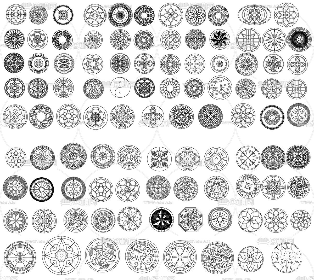 地面拼花cad图块下载（渲染图3）