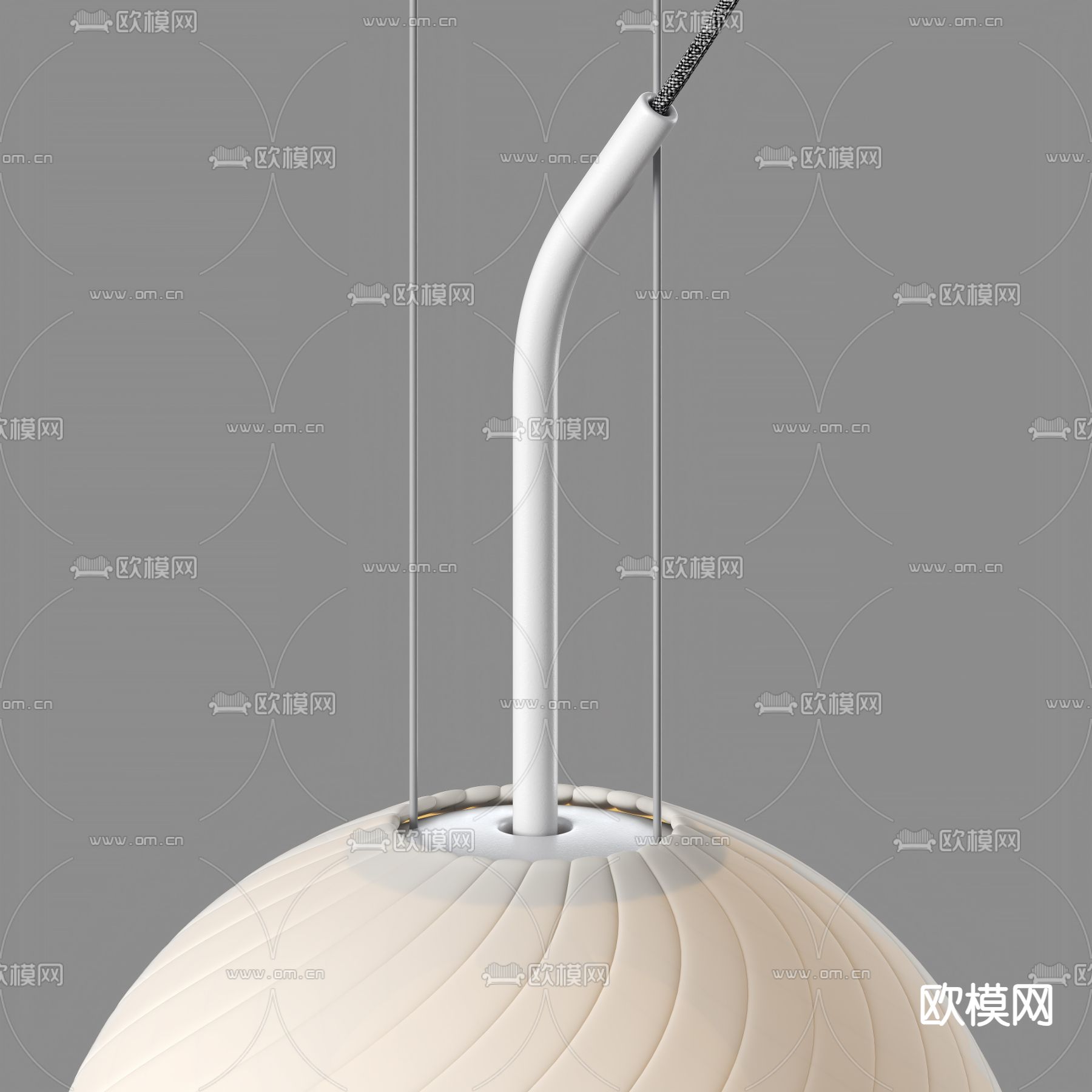 圆球小吊灯3d模型下载（渲染图2）